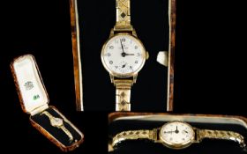 Ladies Certina 18 Gold Cased Wrist Watch