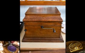 Antique Gramophone Oak cased Table top g