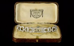 Ladies Art Deco Platinum & Diamond Brace