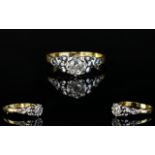 18ct Gold and Platinum Set Single Stone