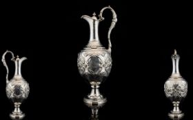 Antique Period SIlver Plated Tall and Impressive Claret Jug,