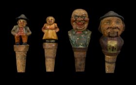 Early Victorian Period - Small and Unusual Collection of Handmade and Hand Painted Figural Topped