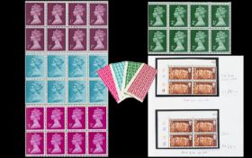 Elizabeth II - 1971 1/2 p - 1 p - 2 p -3 p Mint Stamps Full Sheets - Catalogue Value 200 Stamps to