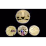 A Ltd Edition Collection of Windsor Mint Large Super size Commemorative 24ct Gold Plated Proof