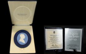 Wedgwood Portrait Medallion The Duke Of Edinburgh Ltd 1000 No 143. Silver Jubilee 1952 -1977.
