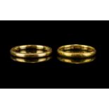 22ct Gold Wedding Bands ( 2 ) Fully Hallmarked for 22ct Gold. 5.2 grams.