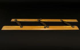 Antique Captain Field - Improved Parallel Boxwood Ruler of Large Size. 24 Inches In length.