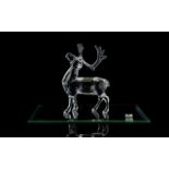 Swarovski Crystal Figurine ' Reindeer ' Designer Anton Hirzinger. No 7475 NR 000 602.