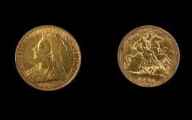 Queen Victoria Old Head 22ct Half Sovereign Date 1869 London Mint. See Photo.