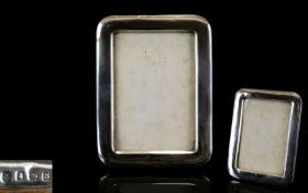 Silver Photo Frame, Golden Oak Back And Strut, Fully Hallmarked For Birmingham s 1917.