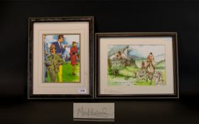 Equestrian Interest, framed print, Signed In Pencil Mark Huskinson.