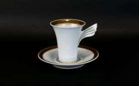 Rosenthal Versace Meanore Marron Tall Cup And Saucer.