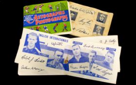 The Champion Album of Famous Footballers with printed autographed from the 1930's.