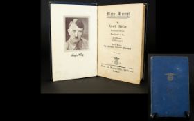 WWII Interest 1939 Adolf Hitler Mein Kampf Hardback Book Published By Hurst And Blackett Ltd London