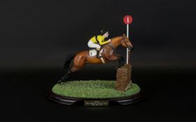 Country Artists Ltd Edition Racehorse Figure ' Arkle ' - Pat Taffe Triple Cheltenham Gold Cup
