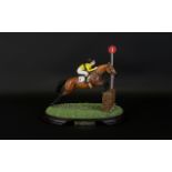 Country Artists Ltd Edition Racehorse Figure ' Arkle ' - Pat Taffe Triple Cheltenham Gold Cup