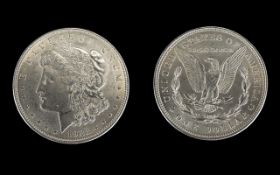 United States of America Silver One Dollar. Uncirculated - Mint. Date 1921, Philadelphia Mint -