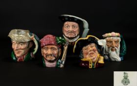 Royal Doulton Collection Of Small Character Jugs, Five in Total. 1) The Lumberjack D 6613.