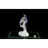 Swarovski Crystal Figurine ' Feathered Beauties ' Malachite Pair of Kingfishers.