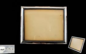 George V Quality Silver Photo Frame of Good Proportions / Size with Polished Oak Back and Support.