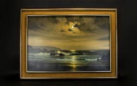 Original Oil On Canvas Signed Peter Cossletti Mid Twentieth century oil on canvas depicting an