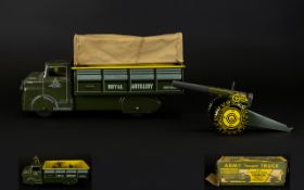 Louis Marx And Co Swansea A Rare Tin Plate Scale Model Of A Royal Artillery Army Transport Lorry