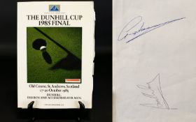 Golfing Interest. The Dunhill Cup 1985 Final Official Programme.