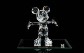 Swarovski Crystal Figurine ' Mickey Mouse ' Disney Showcase Collection. Designer Edith Mair.