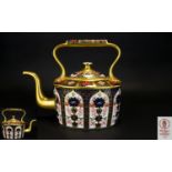 Royal Crown Derby Superb Quality and Impressive Old Imari Gold Band Pattern Large Teapot. Pattern No