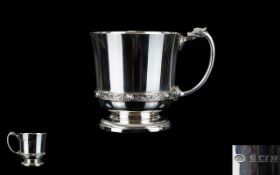 Elizabeth II Coronation Year Fine Quality Solid Silver Celtic Designed Goblet,