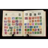 Red Strand Stamp Album full of stamps from around the world.