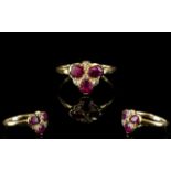 18ct Gold Ruby and Diamond Set Dress Ring of Nice Quality.