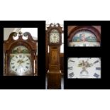 William Chambley Tamworth - Superb 30 Hour Oak Cased Long Case Clock,