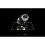 Swarovski Crystal Figure ' Panda Mother ' Endangered Species. Designer Adi Stocker. No 7611 000 001.