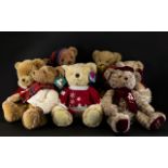 A Large Collection Of Harrods Christmas Teddy Bears Ten in total,