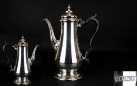 Elizabeth II Very Fine Quality Solid Silver Coffee Pot.