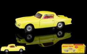 Dinky Toys, 185 Alfa Romeo 1900 Super Sprint, lemon yellow body with red interior.