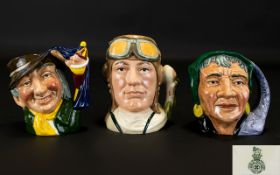 Royal Doulton - Rare and Small Character Jugs, Three in total. 1) Punch and Judy man. D 6593.