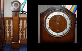A Mid 20th Century Grand Daughter Clock Converted mantle clock in typical 1930's form.