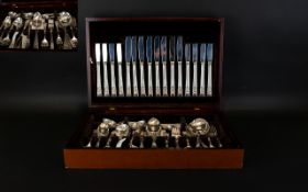 Canteen of Cutlery in fitted box, 9 place setting for eight.