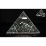 Waterford Crystal Handmade Decorative Glass Prism Pyramid Unusual leaded and bevelled glass