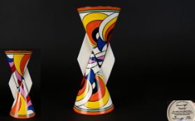 Clarice Cliff Wedgewood Ltd Edition ' Swirls ' Yo-Yo Vase. Swirls Design.
