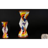 Clarice Cliff Wedgewood Ltd Edition ' Swirls ' Yo-Yo Vase. Swirls Design.