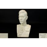 Beswick Ware Ceramic Bust of George VI. Signed Felix Weiss. Date 1937. 9 Inches High.