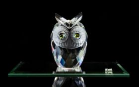 Swarovski Crystal Figure ' Woodland Friends Collection ' Large Owl. No 7636 NR 060 000.