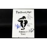 Fleetwood Mac Autographs on uk tour programme 1987 includes Mick Fleetwood, Stevie Nicks,