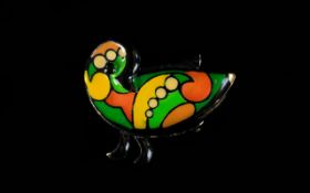 A Vintage Brooch By Eisenberg A 1930's enamel and gold tone brooch in the form of a bird.