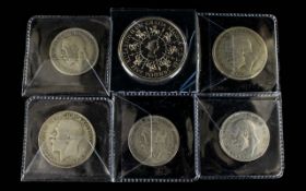 A Small Mixed Lot Of Coins Comprising 1921 and 1929 Half crown, 1931, 1933,