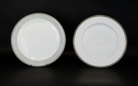 Wedgwood Cellio Platinum and Celestrial Platinum Bone China Buffet Plates (2) two in total. 12.
