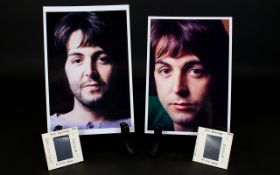 Beatles Photography Interest Paul McCartney By John Kelly Two Original Colour Transparencies Taken